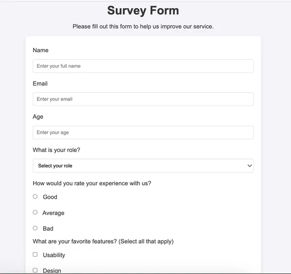 Survey Form
